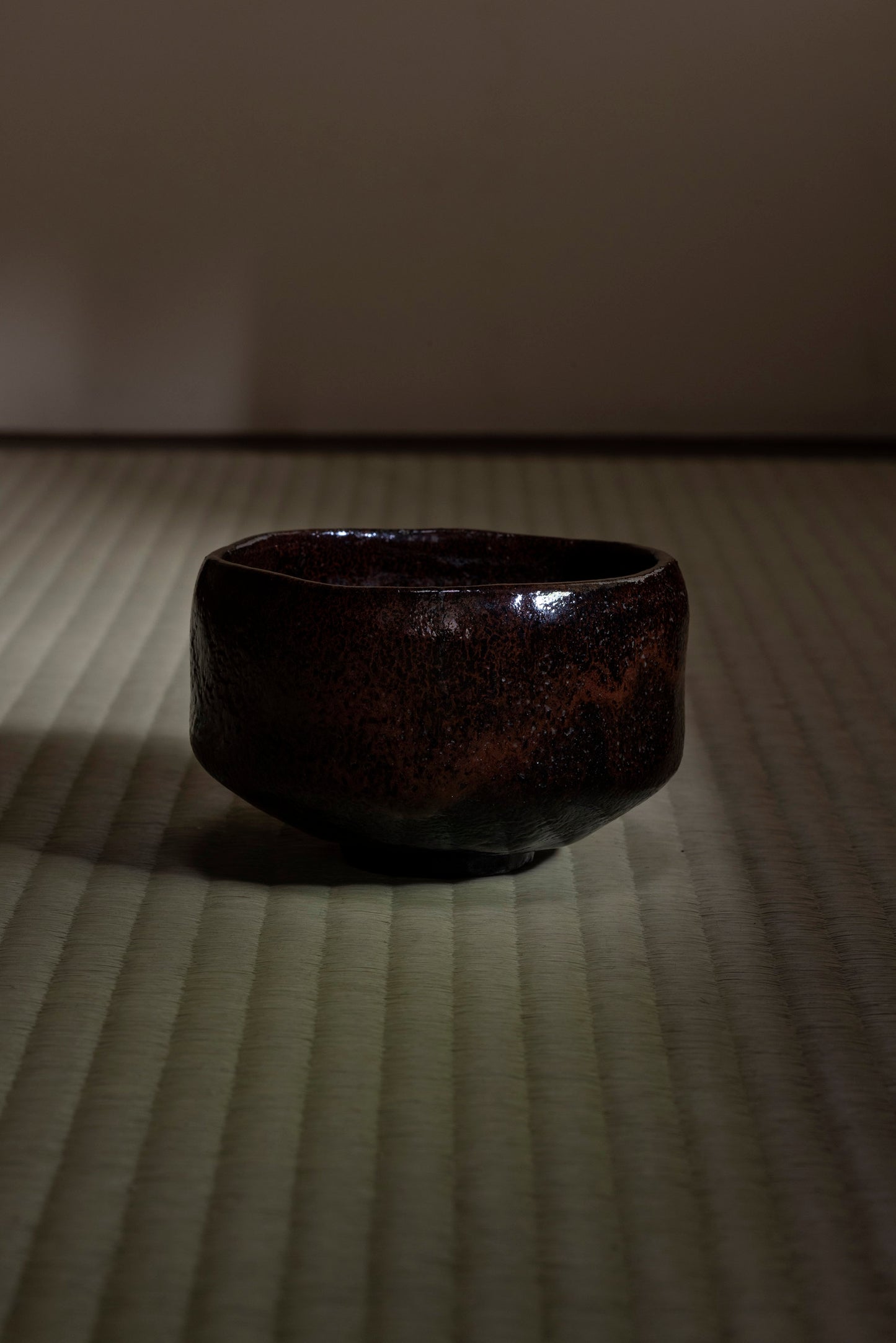 Black Raku Bowl named "Hinshu"