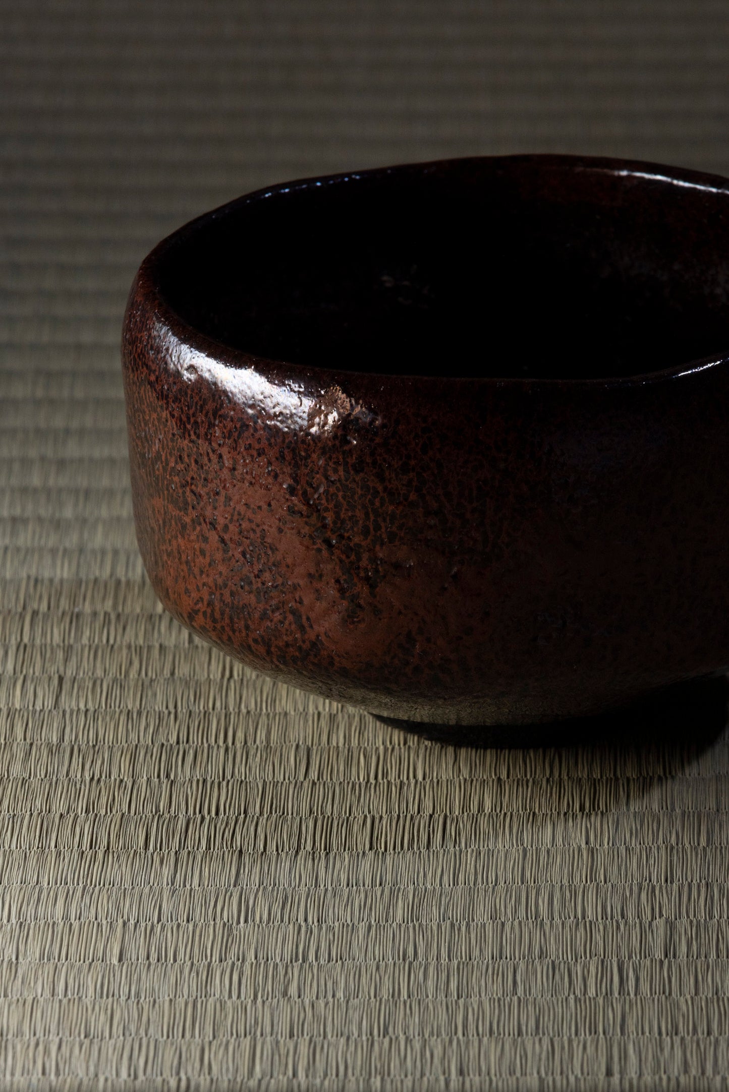 Black Raku Bowl named "Hinshu"